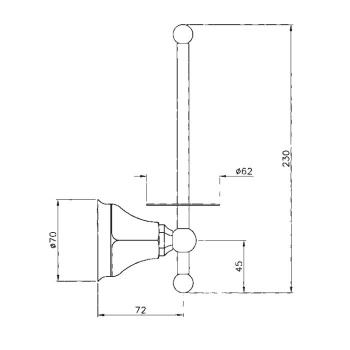 Держатель для запасного рулона туалетной бумаги Nicolazzi Teide хром 1497CR05