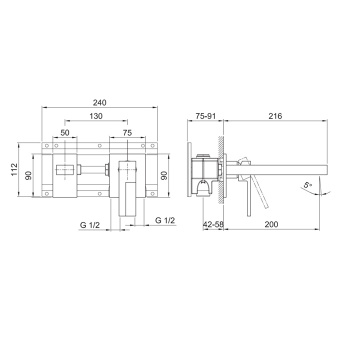 Смеситель для раковины Fantini Ar/38 38 02 E211SB хром