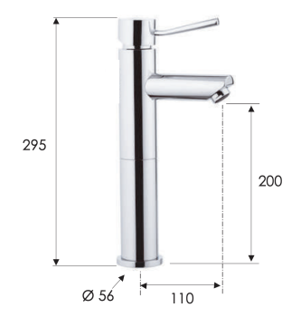 Смеситель для раковины Remer Minimal N11L хром