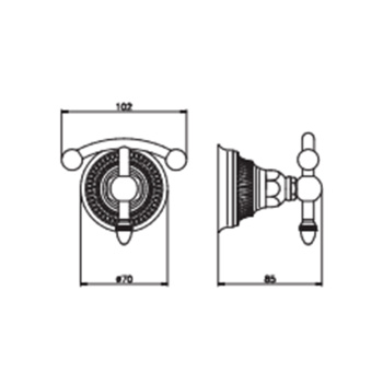 Крючок для одежды Nicolazzi Impero хром 1481CR36