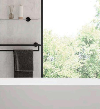 Полка для полотенец Nofer NIZA черная 16853.N