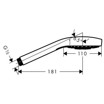 HG Croma Select S Multi Ручной душ 110 3jet (SoftRain, IntenseRain, массажная), EcoSmart, цвет: белый/хром