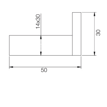 Крючок одинарный Fima Carlo Frattini Quadra чёрный матовый F6024/1NS