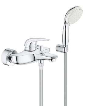 Смеситель для ванны GROHE Eurostyle New Solid с душевым набором, хром 2372930A