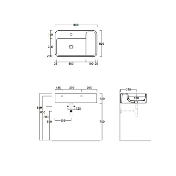 Раковина подвесная Simas Hop HOP80 RUBINO 80 см красный