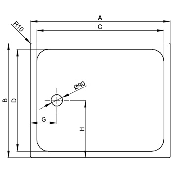 Душевой поддон Bette Supra 150х100 см 5945-000