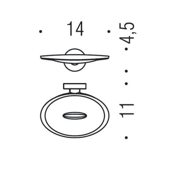Мыльница подвесная Colombo Plus PVD нержавеющая сталь W4901.HPS1