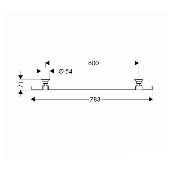 Axor Montreux Полотенцедержатель, 60см, подвесной, цвет: шлиф.никель 42060820