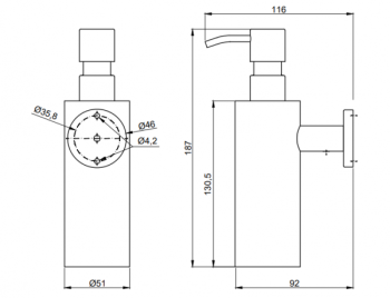 Дозатор для жидкого мыла Nofer Inox 03047.S