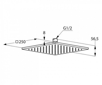 KLUDI 6442505-00 A-QA Верхний душ Ø250 мм, плоский
