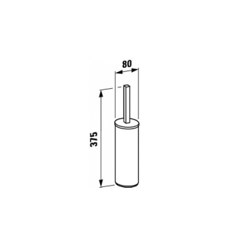 Laufen LB3 держатель для туалетной щетки (щетка в комплекте), свободностоящий, цвет хром