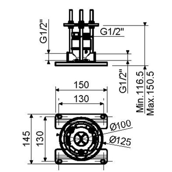 Скрытая часть смесителя Plumberia Selection, INTF0090