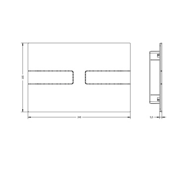 Смывная клавиша Artceram INOX нержавеющая сталь 712.000.BS