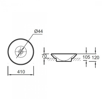 Раковина 41 см Jacob Delafon Manosque E1144-00 белый