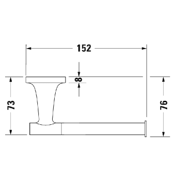 Держатель туалетной бумаги Duravit Starck T 0099371000 хром