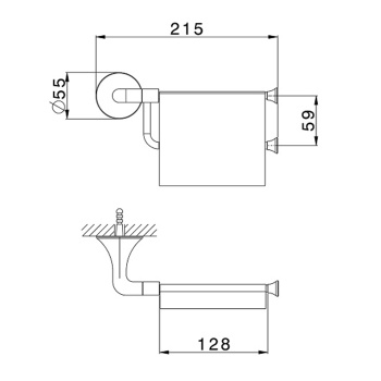 Держатель бумаги с крышкой Cisal Vita хром VI09042021 Акция