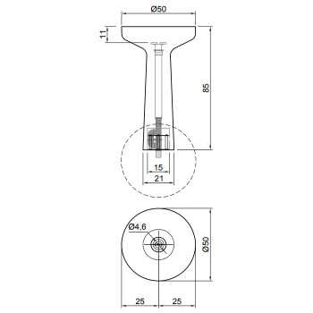 Раковина Antonio Lupi Ago 50х50, без отв., Marmo Carrara А0002423356