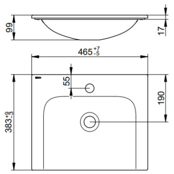 Накладная раковина Keuco Plan 47 32930314601