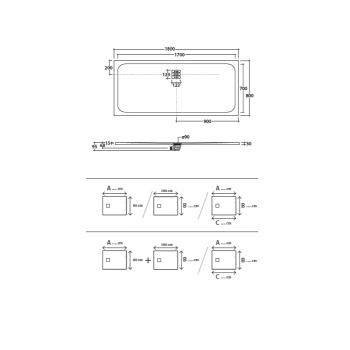 Душевой поддон Globo Docciapietra 80x120 см, из минерального мрамора Nero DP12080 504