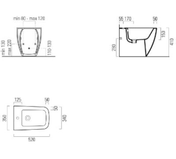 Напольное биде GSI Nubes 9662111