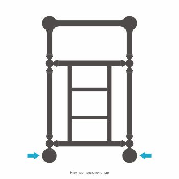 Полотенцесушитель водяной Сунержа Ренессанс 1452 660x400 071-0282-6640 сатин
