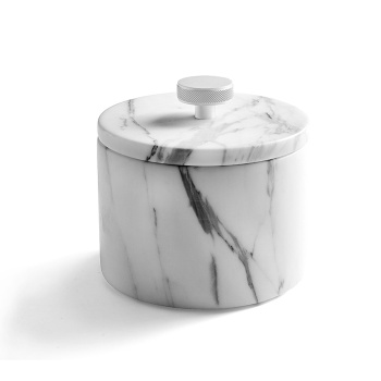 3SC Apuana 2.0 Баночка универсальная, D=8,5/h12 см, с крышкой, настольная, цвет: белый матовый AP48ABO