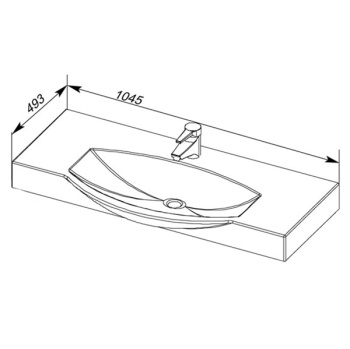 Раковина для тумбы Sanovit Plazma 105 5105-KL