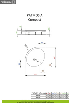 Душевой поддон Radaway Patmos A900 compact 4S99155-05