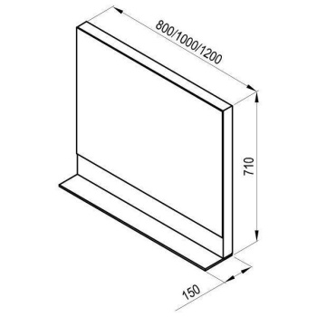 Зеркало Ravak Formy X000000983 1000 белое