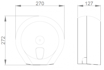 Диспенсер для туалетной бумаги пластмассовый Black малый Nofer 05010.N