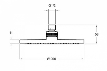 Верхний душ Jacob Delafon Brive E21755-CP