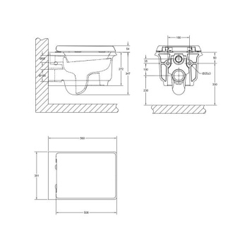 Унитаз подвесной Gessi Eleganza White Ceramic 46753.518