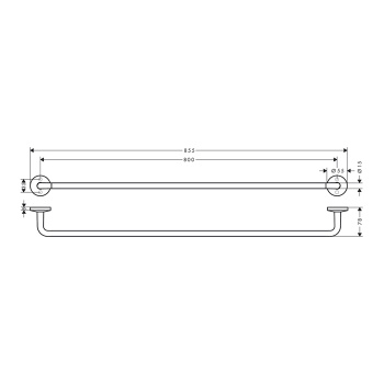 Axor Universal Полотенцедержатель 80см., подвесной, цвет шлифованный   никель 42880820