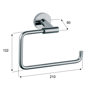 Держатель полотенца настенный Daniel Accessori Bagno Hilton для биде хром HIPA970