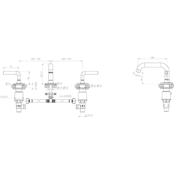 Смеситель для раковины Burlington R-17-08-PC хром