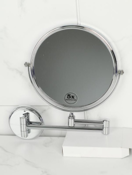 Зеркало Nofer для ванной BRASS двустороннее 08009.2.В