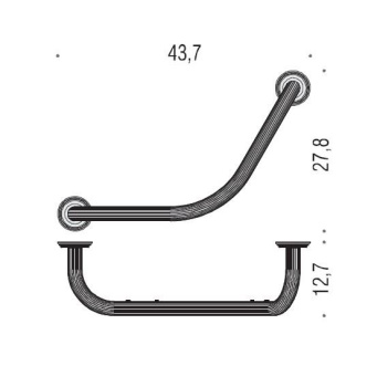 Поручень для ванны Colombo Hermitage хром B3376.CR