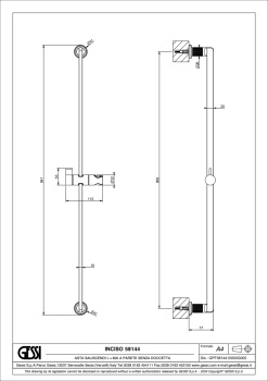 Штанга для душа Gessi Inciso 58144.299 Matte Black