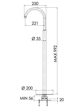 Излив Daniel Swing S204708DP золото брашированное