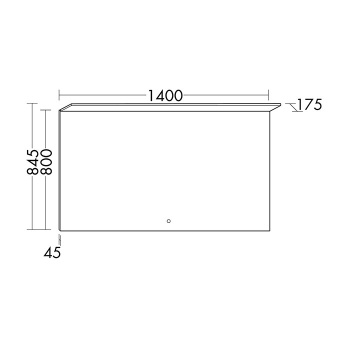 Burgbad Yso Зеркало с подсветкой 140x84.5 см, сенсорный выкл. SEYH140