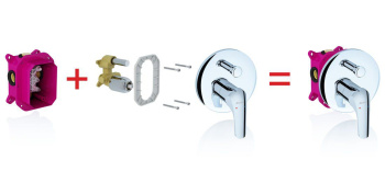 Смеситель скрытого монтажа Ravak Rosa RS 066.00 без переключателя X070049