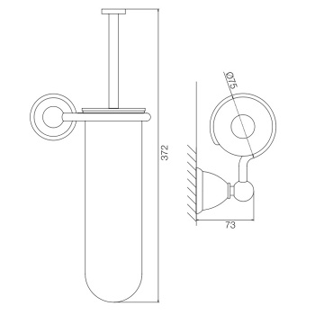 Ёршик для унитаза Fima Carlo Frattini Style настенный, хром F6046/1CR