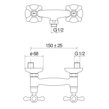 Смеситель для душа Nobili Grazia GRC5003/1GDP золото