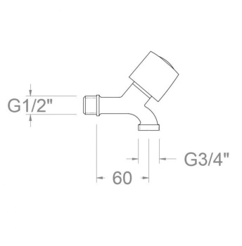Кран для стиральной машины Ramonsoler 1/2*3/4 eco 5069E4A