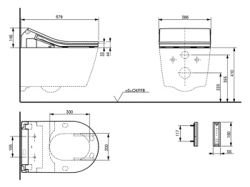 Сиденье-биде Toto RX TCF894CG#NW1 с пультом