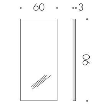Зеркало Colombo Gallery 60x90см выкл./розетка, хром B2008