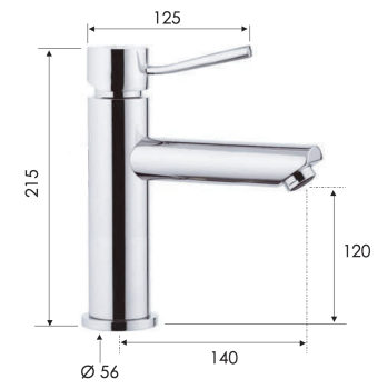 Смеситель для раковины Remer Minimal N11A хром