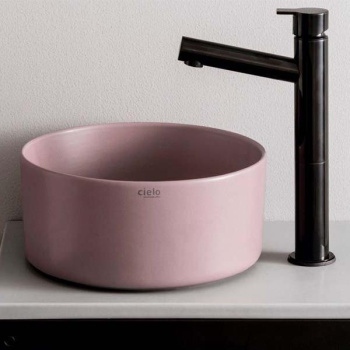 Раковина накладная Cielo Shui Comfort MILAT CP 25 см розовый