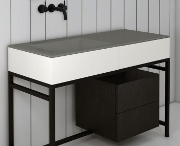 Раковина встраиваемая Cielo Milano MILASF CM 120 см серый