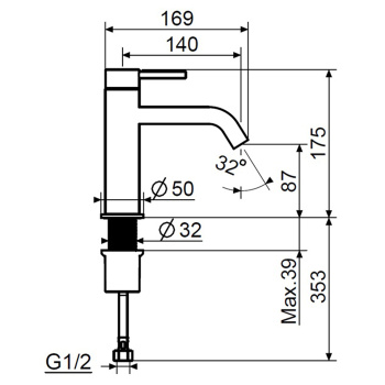 Смеситель для раковины Plumberia Selection Ixo XO0053RS медь